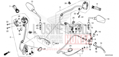 SCHALTER/KABEL/GRIFF/SPIEGEL (NC750XA) NC750XAM de 2021